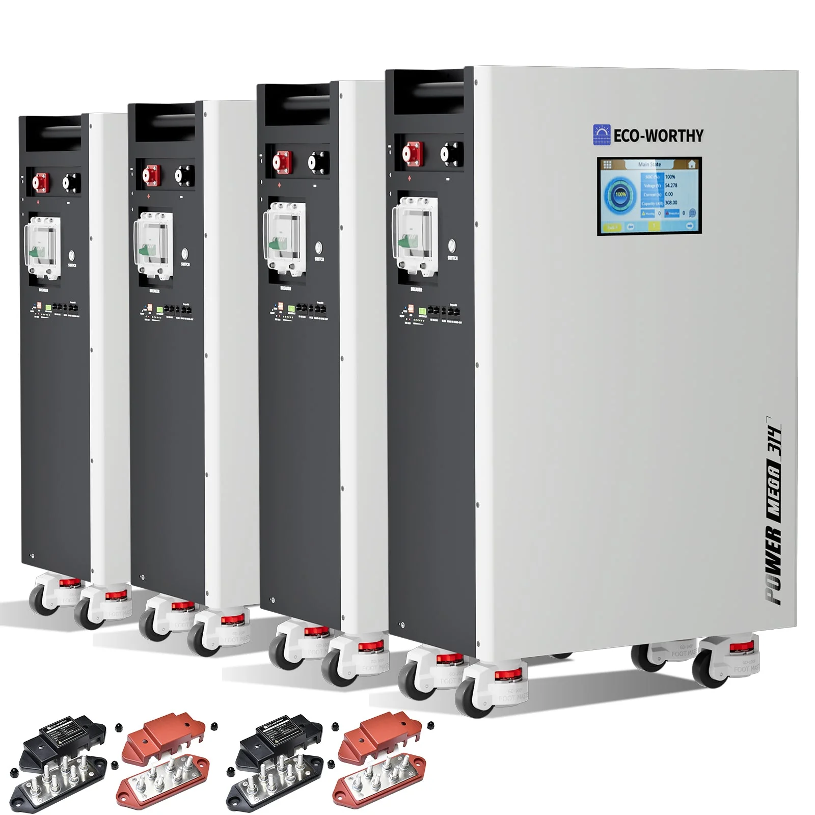 Eco-Worthy PowerMega 314 | 51.2V 314AH Lithium Battery 16kWh | Bluetooth & WiFi | Active Balance - Image 10