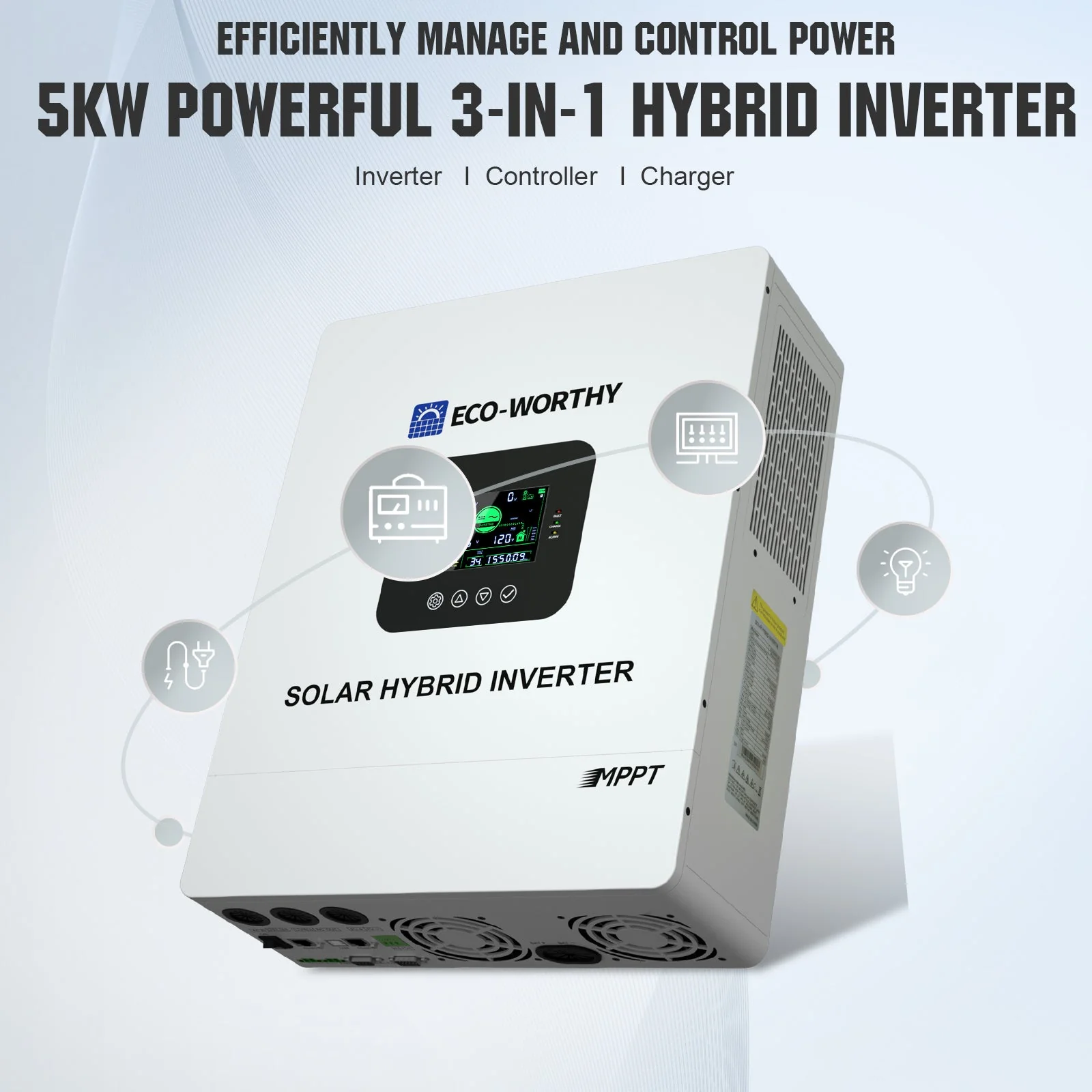 Off Grid Home Power Bundle | 5kW Inverter with 48V 100AH Server Rack Battery | 20.48kWh - Image 7